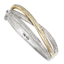 14K Two-tone Diamond Bangle (G/SI2, Diamond-2.50ct) 