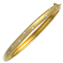 14K Yellow gold Diamond Bangle (G/SI2, Diamond-0.30ct) 