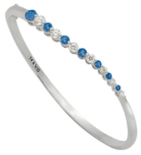 14K White Gold Comfort Fit Bangle (G/SI2, D-0.80ct, S- 1.10ct)