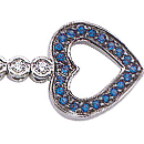 14K white gold precious stones Sapphire bracelet (G/SI2, D-0.90ct, BS-0.28ct.)