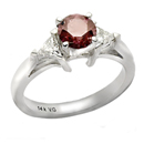 14K White Gold, Pink Diamond Comfort Fit Ring (VS/H-I, D-0.66ct, PD-0.59ct.)