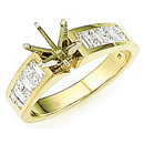 18K Yellow Gold Engagement Ring (VS/G,H-I, D-0.80ct)