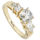18K Yellow Gold Bridal Engagement Ring (VS/G,H-I, D-0.68ct)