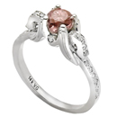 14K White Gold Pink Diamond Comfort Fit Ring (SI2/G, D-0.17ct, PD-0.48ct.)