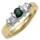 14K Two-Tone Engagement Ring (G/SI2, D-0.10ct.  E-0.50ct.)