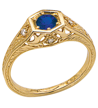 14K Yellow Gold Wedding ring (G/SI2, D-0.04ct. S-0.52ct.)