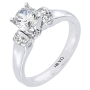 18K white gold bridal engagement Ring (VS/H-I, 0.12ct. ).