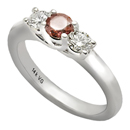 14K White Gold Pink Diamond Comfort Fit Ring (SI2/G, D-0.37ct, PD-0.33ct.)