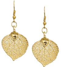24 Karat Gold Overlay Aspen Earrings