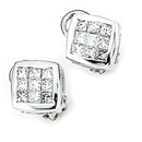 18K white gold Earrings (G-H/ VS, 0.80ct.)