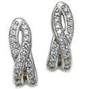 14K white gold pair of diamond earrings (G /SI2,D-0.50ct)
