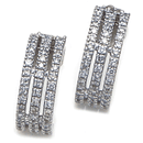 14K white gold pair of diamond earrings (G /SI2,D-1.10ct)