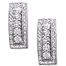 18K white gold Earrings (G/SI2, 1.01ct) 