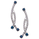 14K white gold Earrings (G/SI2, D-0.38ct, S-0.44ct.)