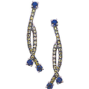 14K white gold Earrings (G/SI2, D-0.50ct, S-0.48ct.) 
