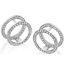 14K White Gold Inside-Out Hoop Pair of Diamond Earrings (G/SI2, 1.35ct)