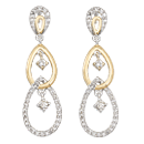 14K Two-Tone pair of diamond earrings (G/SI2, 0.54ct)