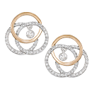 14K Two-Tone pair of diamond earrings (G/SI2, 0.62ct)