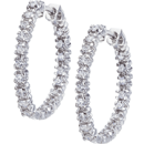 1.25 Cts. Diamond Inside-Out Hoop Earrings in 14K White Gold
