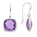 Silver earrings and Amethyst