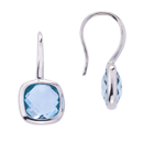 Silver earrings and Blue Topaz 