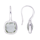 Silver earrings and Green Amethyst