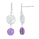 Silver Earrings and Amethyst