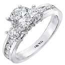14K White Gold Bidal Engagement Ring (G/SI2, 0.75ct)