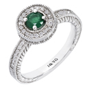 14K White Gold Engagement ring (G/SI2, D-0.30ct,  E-0.27ct).
