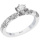 14K White Gold Engagement Ring 