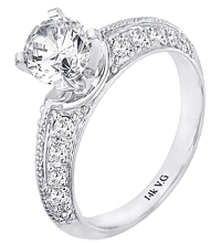 14K White Gold Engagement Ring (G/SI2, 0.33ct)
