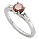 14K White Gold Pink Diamond Comfort Fit Ring (VS/H-I, D-0.20ct, PD-0.70ct.)