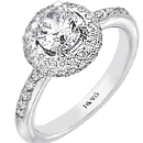 14K White Gold Bridal Engagement Ring (G/SI2, 0.50ct).