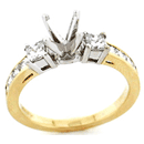 18K Two-Tone Engagement Ring (G-H/VS 0.43ct)