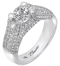 14K White Gold  Engagement Ring (G-H/SI2,VS, 0.82ct)