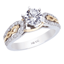 14K Two-Tone Engagement Ring 