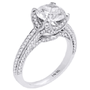 14K White Gold, Micro-Pave setting Genesis Couture Ring D-0.68ct