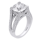 14K White Gold, Bead-Set Genesis Couture Ring D-0.73ct.