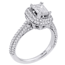 14K White Gold, , Micro-pinpoint  setting Genesis Couture Ring D-0.92ct.