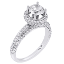 14 Karat White Gold Radiant Diamond Legacy Style Engagement Ring Setting (SI2/G D-0.77)