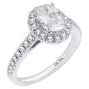 14K White Gold, Prong-set Genesis Couture Ring D-0.33ct.