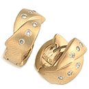 14K yellow gold pair of diamond earrings (G /SI2,D-0.25ct)