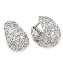 14K white gold pair of diamond earrings (G /SI2,D-2.75ct)