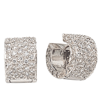 14K white gold pair of diamond earrings (G /SI2,D-1.75ct)