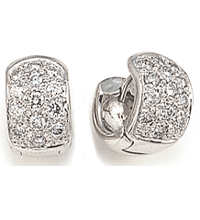 14K white gold pair of diamond earrings (G /SI2,D-1.00ct)