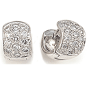 14K white gold pair of diamond earrings (G /SI2,D-1.00ct)
