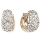 14K two-tone comfort fit pair of diamond earrings (G /SI2,D-1.50ct.)