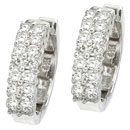 14K white gold pair of diamond hoop earrings (G/SI2, 0.62ct)