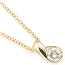 14K Yellow Gold Necklace (SI2/G, D-0.40ct.)