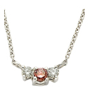14K White Gold, Pink Diamond Comfort Fit Necklace (SI2/G, D-0.23ct. PD-0.23ct.)